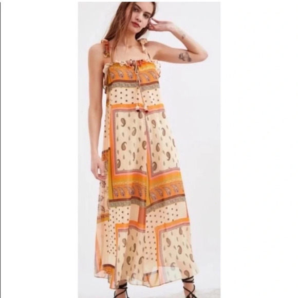 Zara Dresses & Skirts - ZARA‎ Patchwork Paisley Bandana Maxi Dress Boho Y2K Western Cottagecore Size XS